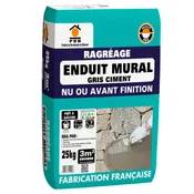 Ragréage enduit mural gris, PRB, 25 kg