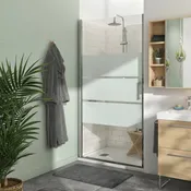 Porte de douche pivotante sérigraphié, chromé 100 cm, Remix
