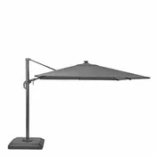 Parasol déporté NATERIAL Sonora anthracite carré, L.288 x l.288 cm