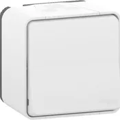 Interrupteur va-et-vient étanche complet, SCHNEIDER ELECTRIC Mureva Styl, blanc