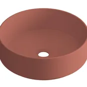 Vasque à poser porcelaine rond Studio l.37 x P.37 cm Diam.37 cm marron havana 3