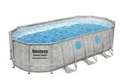 Piscine hors-sol parement, pvc BESTWAY, ovale L.5,49 x l.2.74 x H.1,22m