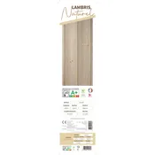 Lambris naturel brossé sapin du Nord, L.205 x l.13.5 cm, Ep.12 mm