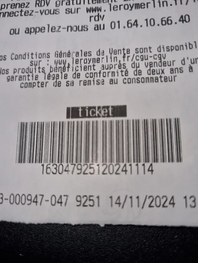 Ticket de caisse