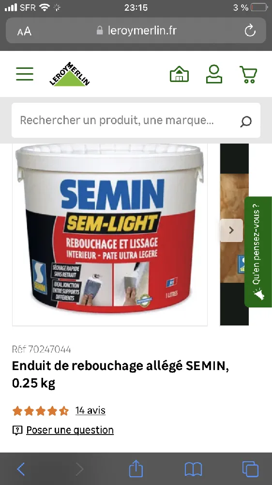 Bonjour, sans bande juste cette enduit semin  très élastique