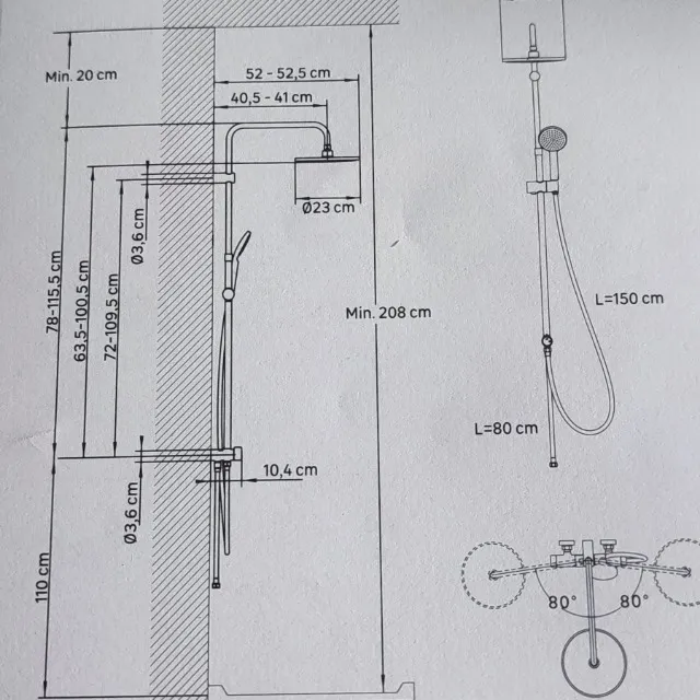 Installation d'une colonne de douche sensea essential pour notre baignoire