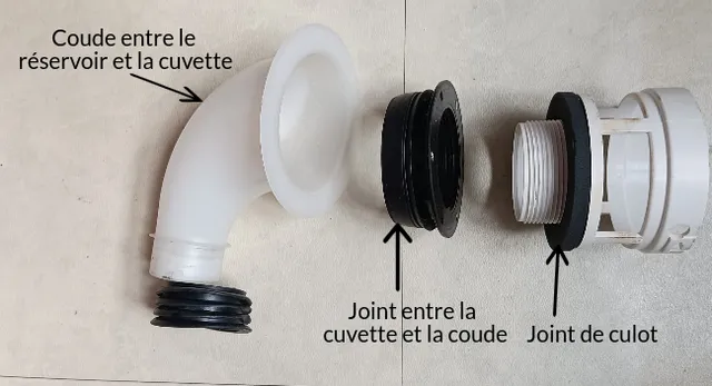 Fuite WC et  joint non-standard / inconnu - 2