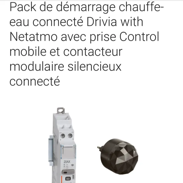 Disponibilité pack de démarrage simplifiée chauffe eau Legrand