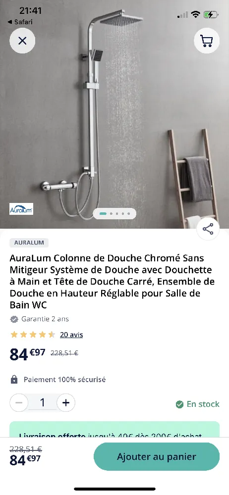 Salut il est possible d’acheter juste la colonne de douche - 2